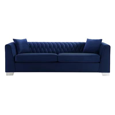 Gagnon Contemporary Sofa Brayden Studio Upholstery Color: Blue | Wayfair North America