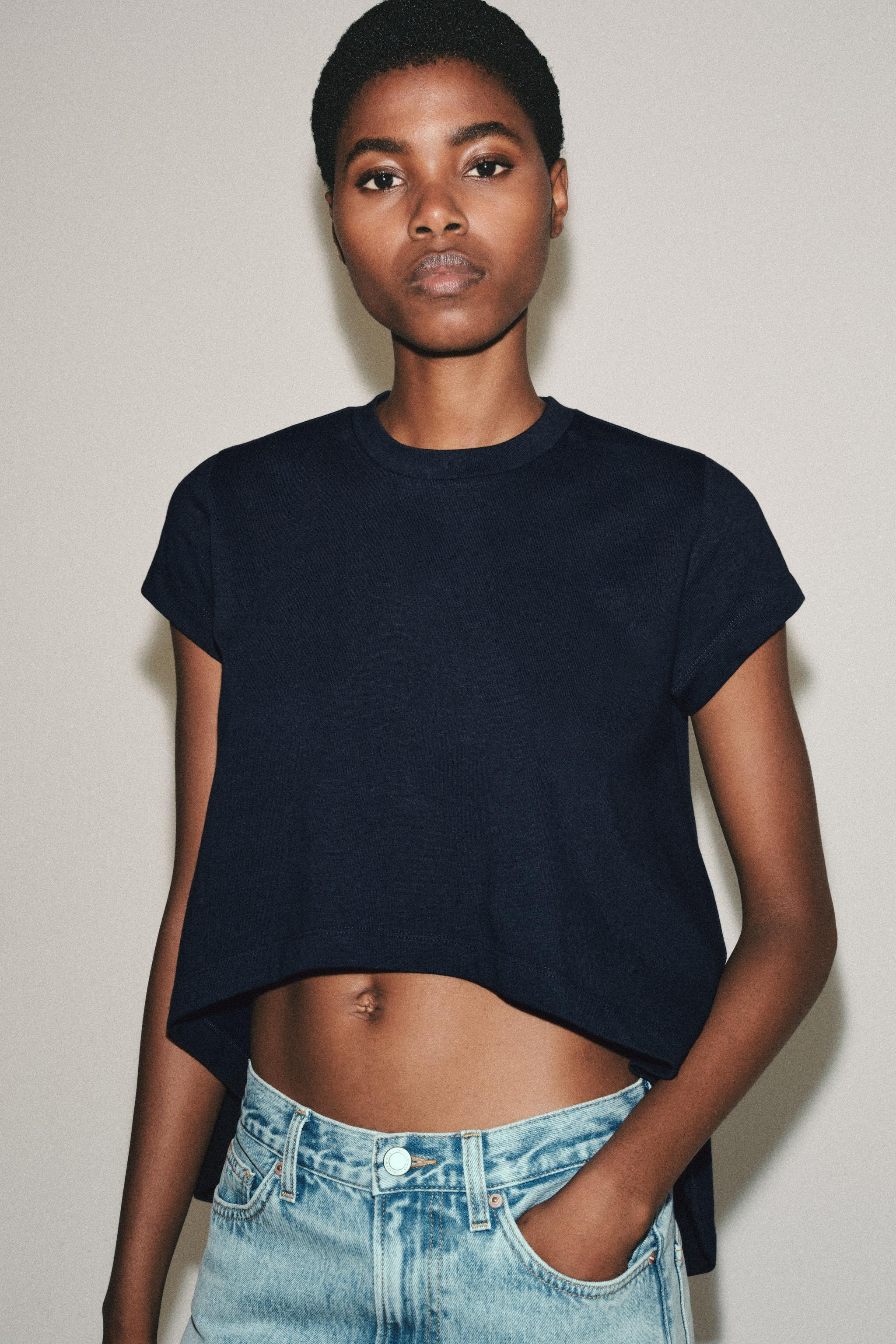 ASYMMETRIC COTTON T-SHIRT | Zara US