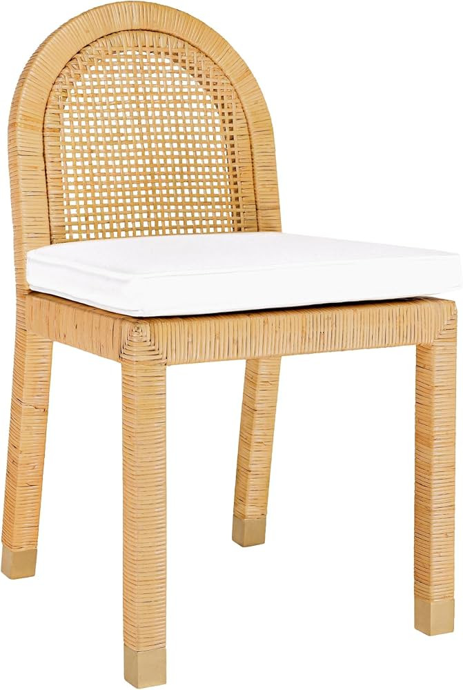 Tov Furniture Amara Natural Rattan Arched Back Dining Chair | Amazon (US)