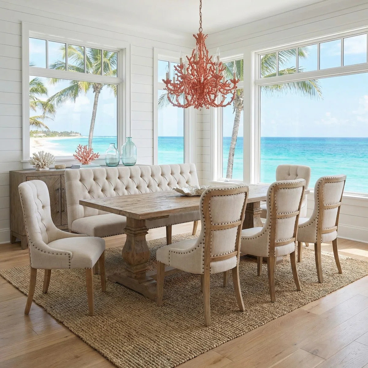 Mahogany Solid Wood Solid Wood Top Four Leg Dining Set | Wayfair North America