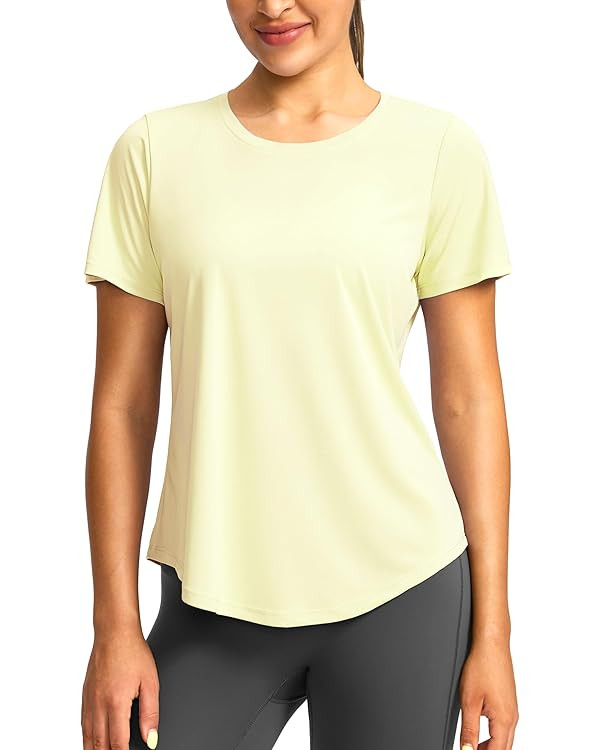Women's Short Sleeve Workout Shirts Breathable UPF 50+ Sun Protection T-Shirts Quick Dry Gym Runn... | Amazon (US)