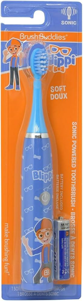 Brush Buddies Blippi Electric Toothbrush for Kids, Battery Powered Sonic Toothbrush, Soft Bristle... | Amazon (US)