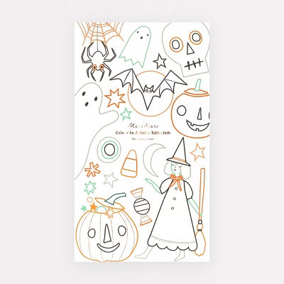Meri Meri Halloween Colour In Activity Tablecloth (Pack of 1) | Target