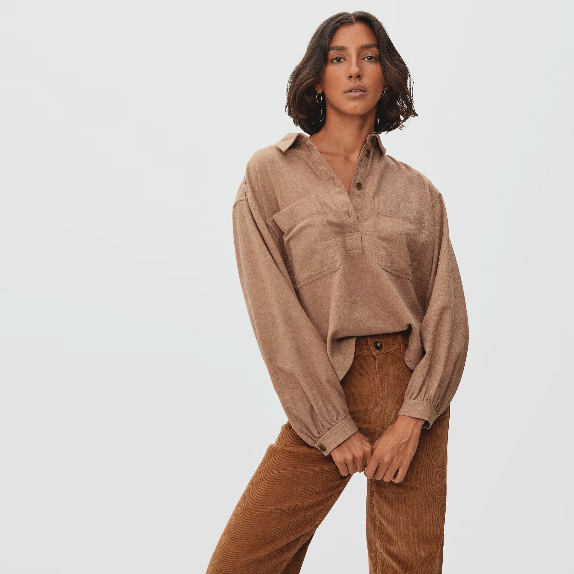 The Organic Cotton Flannel Popover | Everlane