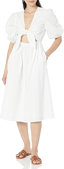 The Drop Women's Prisha Cut-Out Poplin Midi Dress | Amazon (US)