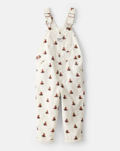 Toddler Bear Corduroy Overalls - Cream | Carter's Inc