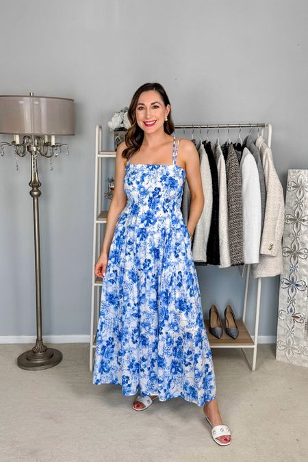 Vacation outfit 💙🤍

Blue and white floral maxi dress size small, TTS (20% off + extra 15% off with code luxe)
White sandals size 7, TTS

Summer outfit 
Baby shower 
Floral dress 
Summer dress 
Vacation dress 


#LTKTravel #LTKSaleAlert #LTKFindsUnder100