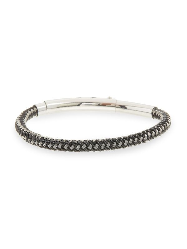 Braided Leather & Stainless Steel Bracelet | Saks Fifth Avenue OFF 5TH