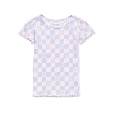 Garanimals Baby and Toddler Girls Short Sleeve Ribbed Top Sizes 12M-5T | Walmart (US)