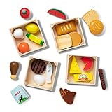 Melissa & Doug Food Groups - 21 Wooden Pieces and 4 Crates, Multi - Play Food Sets For Kids Kitchen, | Amazon (US)