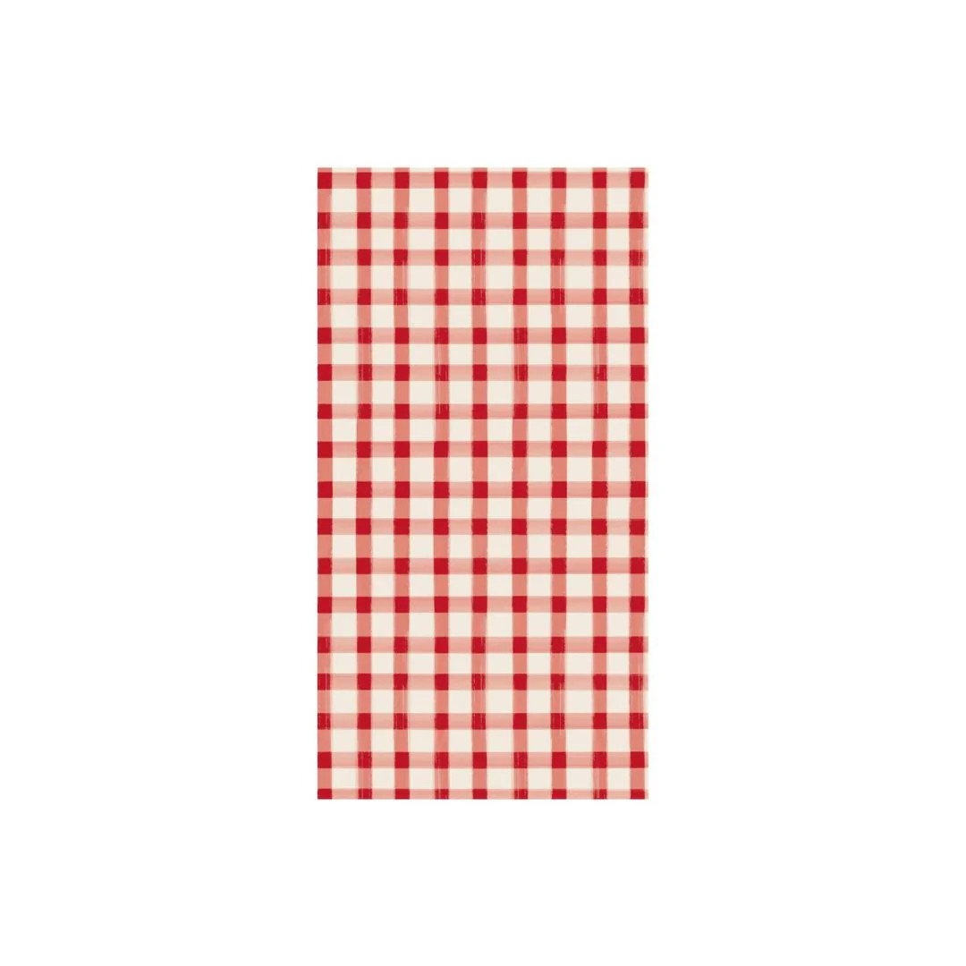 Red Check Guest Napkins | Pink Antlers