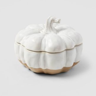 10oz Stoneware Pumpkin Jar White - Threshold™ | Target