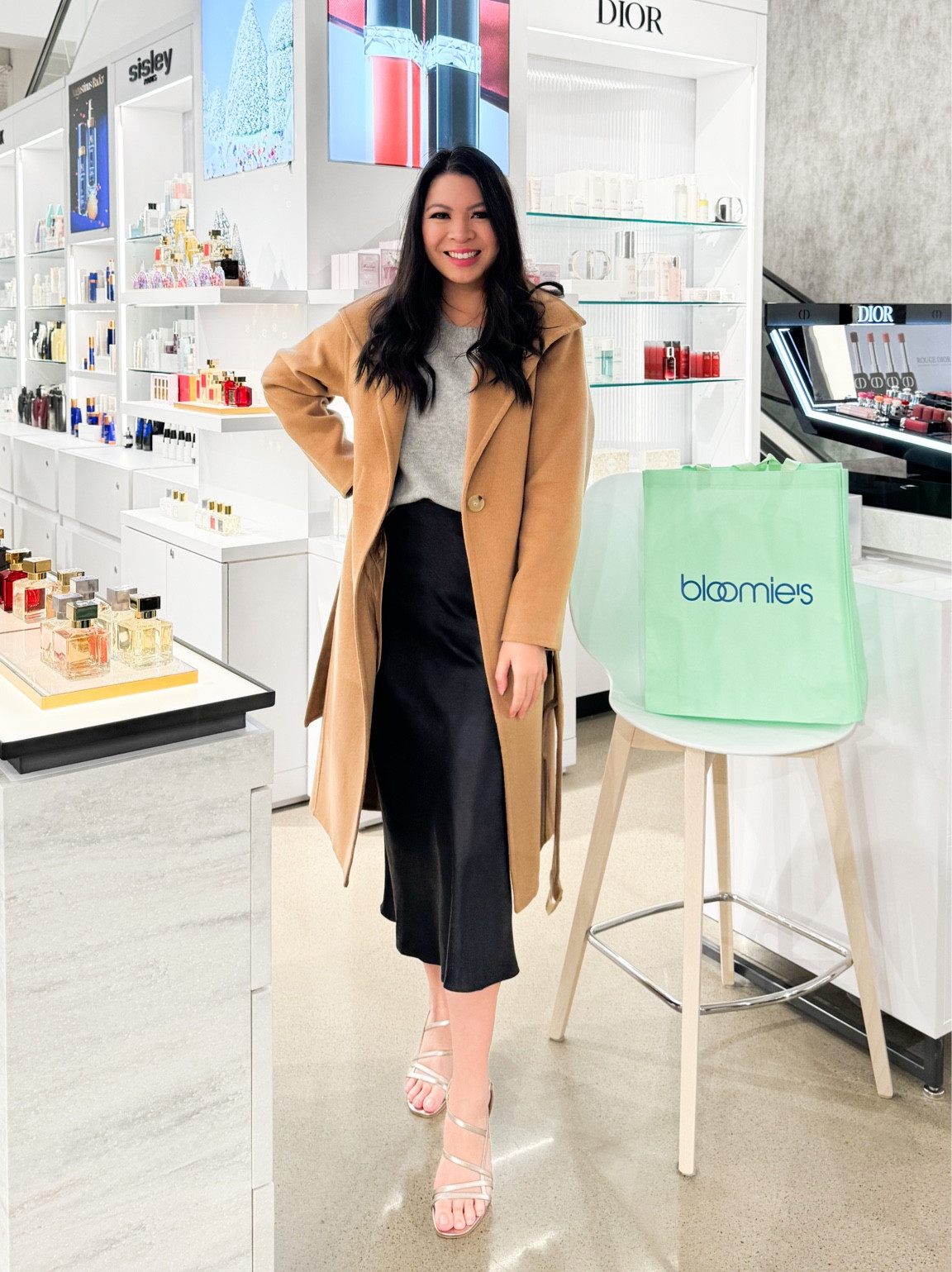 Vince wool drape coat with aqua slip skirt and Paige puff sleeve sweater! Classic fall style, work stylee#LTKstyletip 

#LTKSeasonal #LTKHoliday