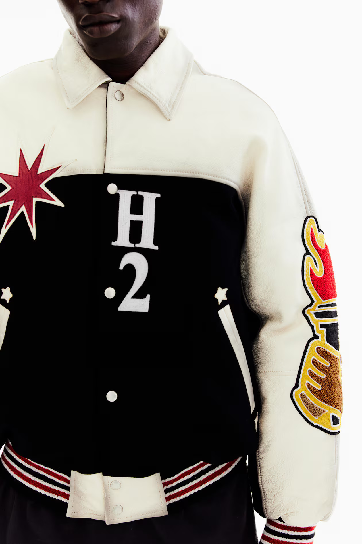 Leren baseballjack | H&M (DE, AT, CH, NL, FI)