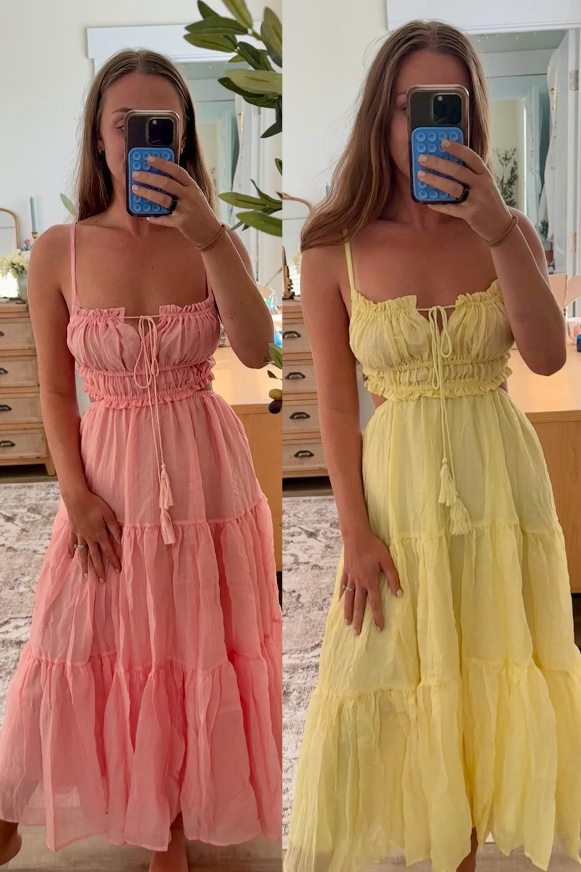 Summertime dress! Pink or yellow?? 🌸🌼 | wearing Amazon dress in size small

#LTKParties #LTKSeasonal #LTKWedding