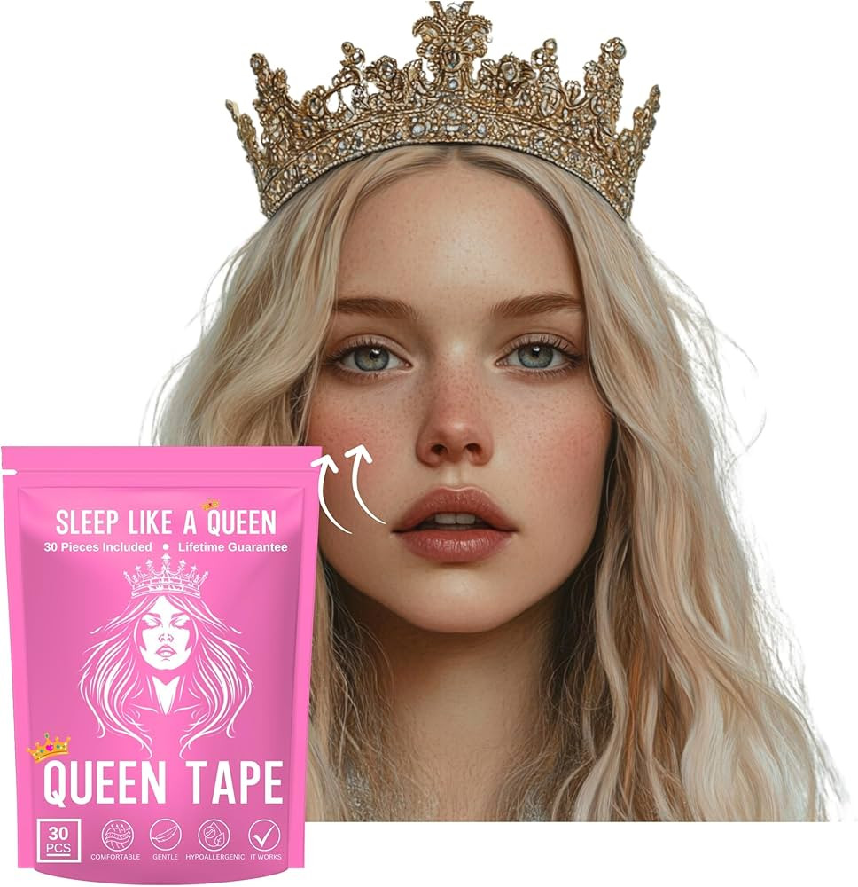 Queen Tape (30 Strips) - Promotes Increased Energy, Brighter Eyes - Beauty Tape Supports Snatched... | Amazon (US)