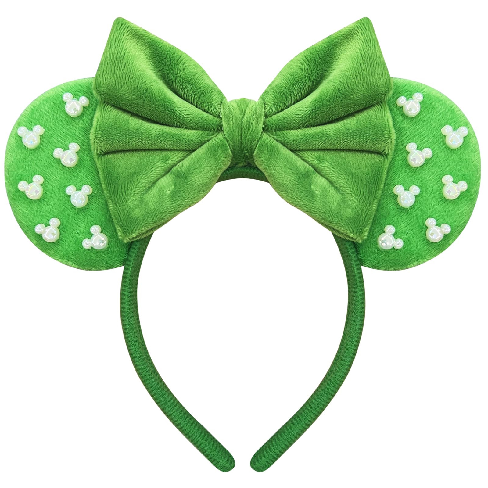 Trnerm Khaki Fuzzy Mouse Ears Headband for Women, Cute Beads Headband with Bows，Halloween Costu... | Amazon (US)