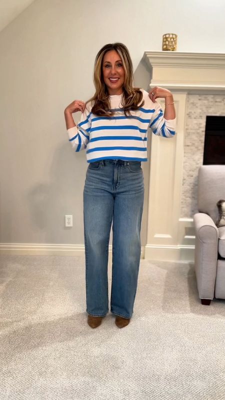 5 tops that work perfectly with wider leg jeans, plus a few styling tips!

#LTKVideo #LTKstyletip #LTKover40