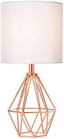 COTULIN Table Lamp,Modern Desk Lamp with TC Fabric Shade and Hollowed Out Metal Base for Living R... | Amazon (US)