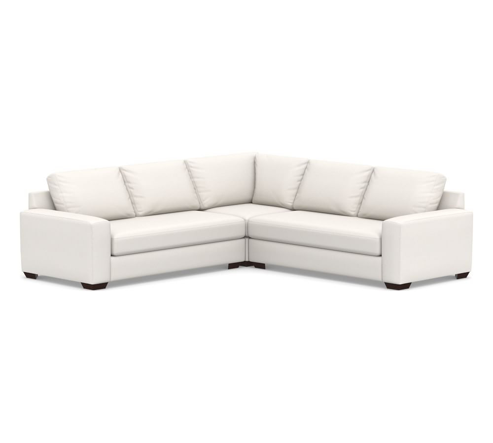 Big Sur Square Arm Upholstered 3-Piece L-Sectional | Pottery Barn (US)
