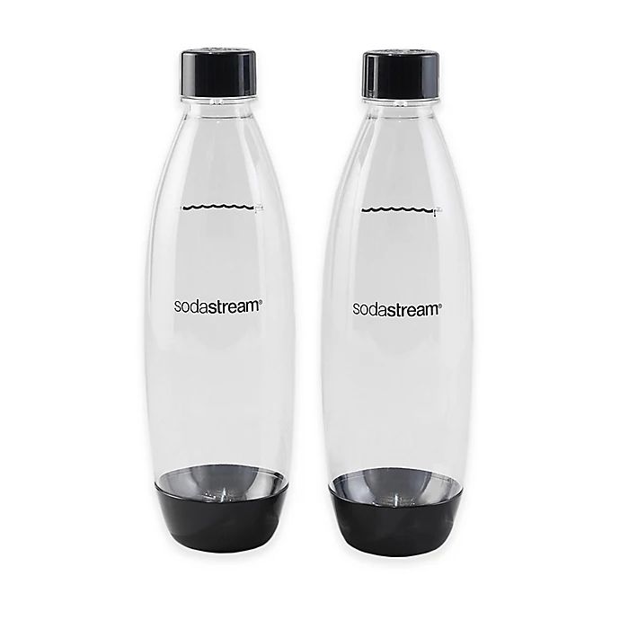 SodaStream® Slim1-Liter Carbonating Water Bottle in Black (Set of 2) | Bed Bath & Beyond