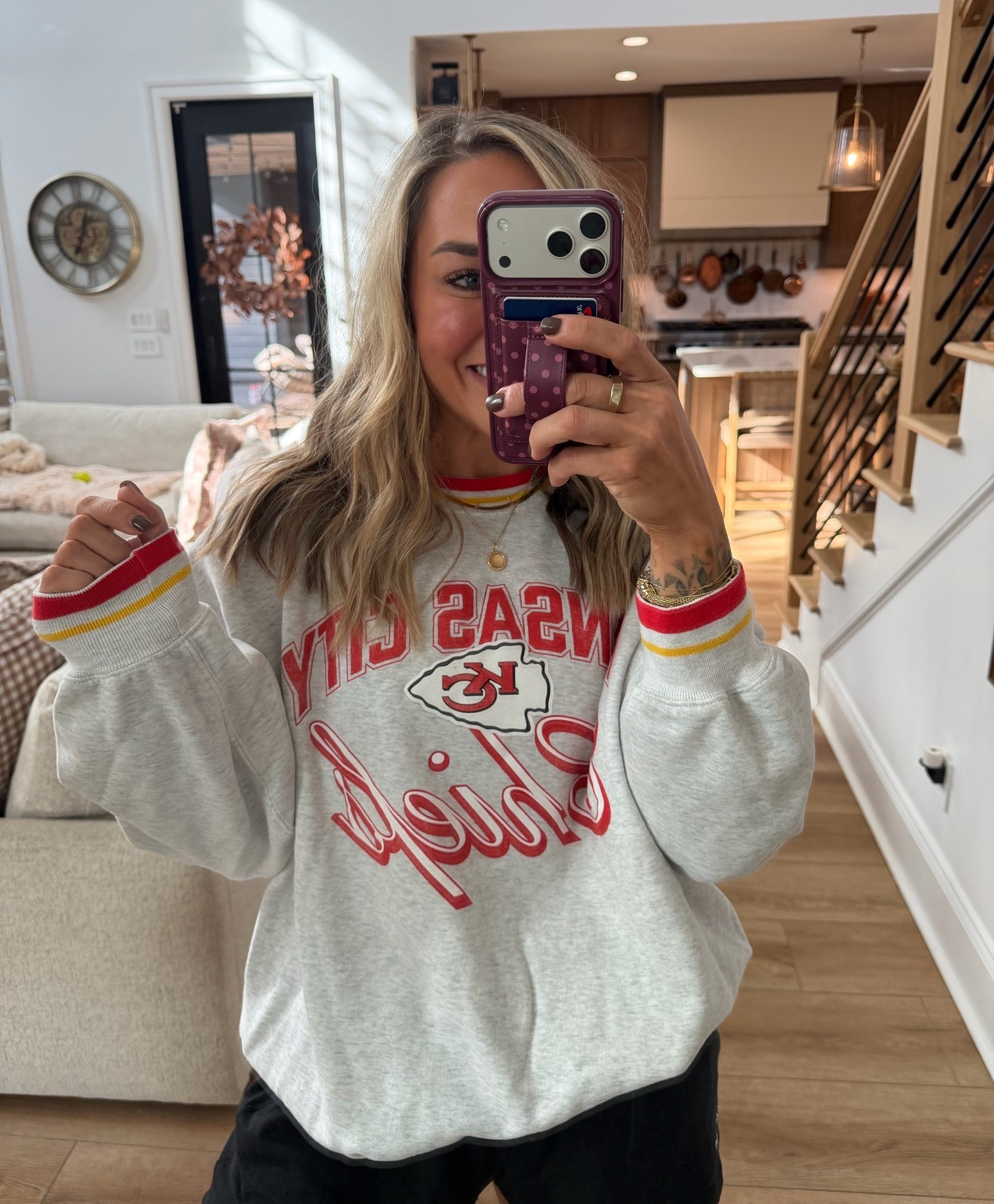 One of my fave Chiefs crewnecks I’ve had for a minute! Still in stock ❤️💛 in the L! 

@abercrombie / comfy / casual / ootd / football Sunday / Holley Gabrielle

#LTKActive #LTKSeasonal