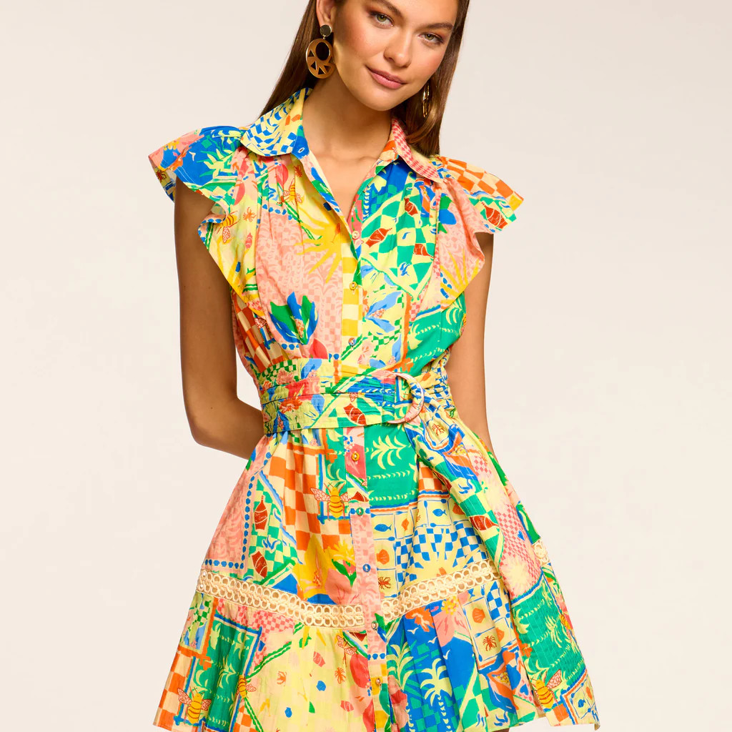 Marceline Printed Cotton Mini Dress | Ramy Brook