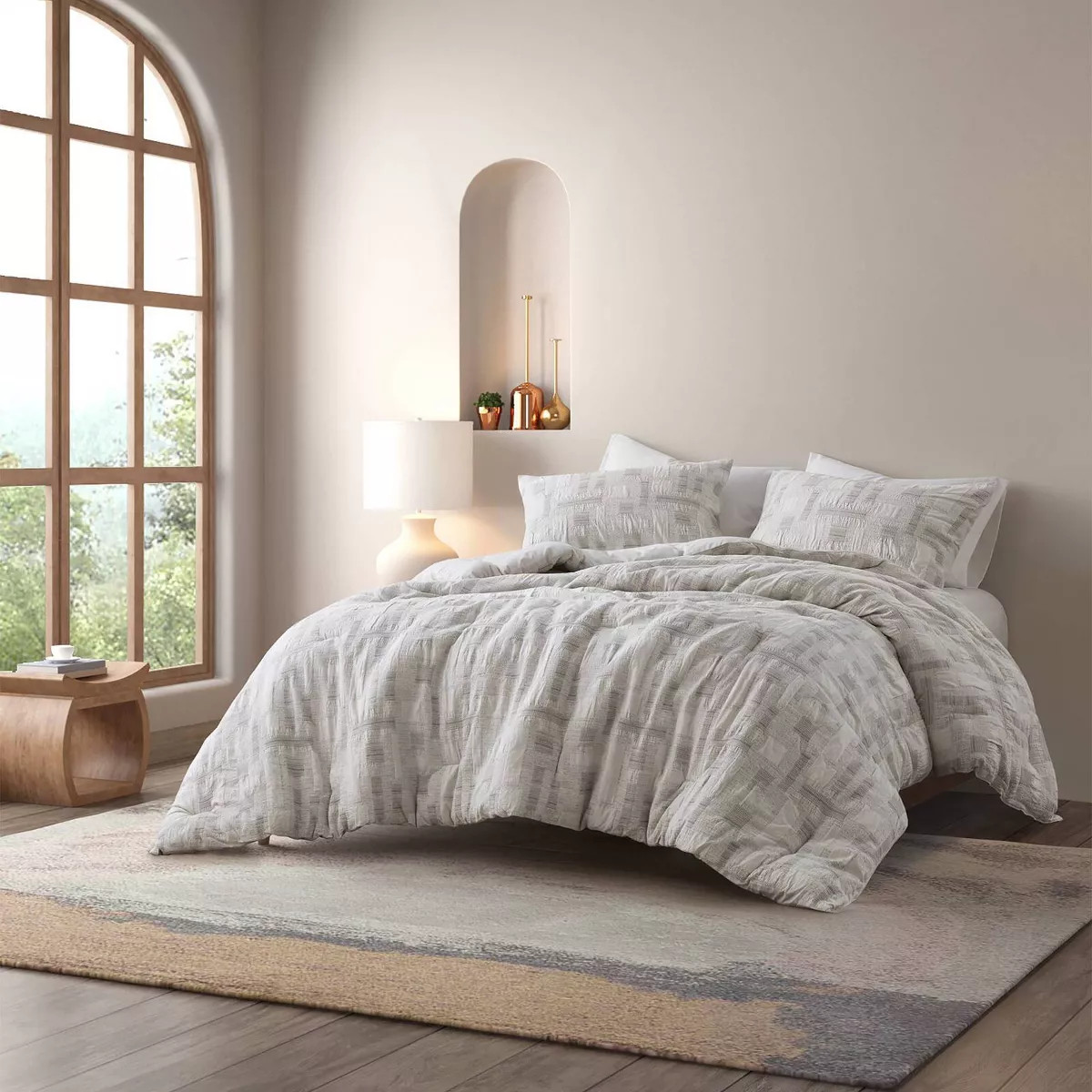 Ink+Ivy Full/Queen 3pc Cairo 100% Cotton Jacquard Comforter Set Ivory | Target