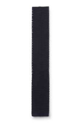 BOSS BECKHAM x knit tie in silk - Dark Blue Men's Ties | Hugo Boss (US)
