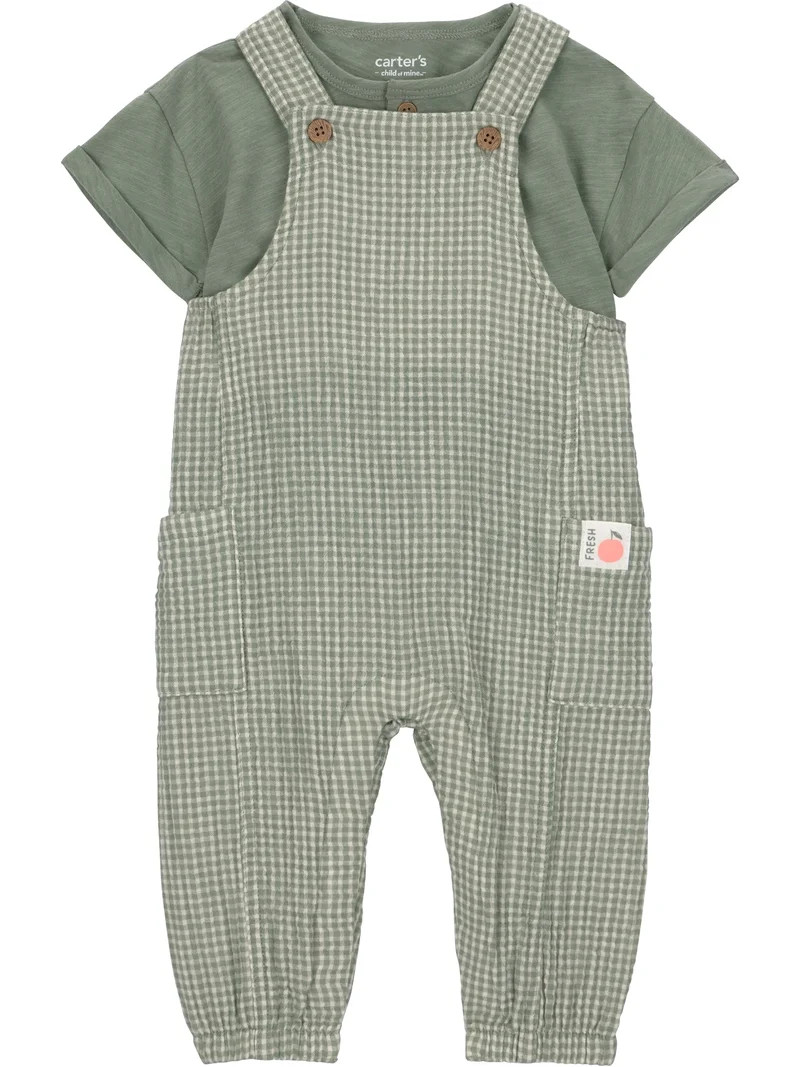 Carter's Child of Mine Baby Boy Overalls Set, 2-Piece, Sizes 0/3-24 Months | Walmart (US)
