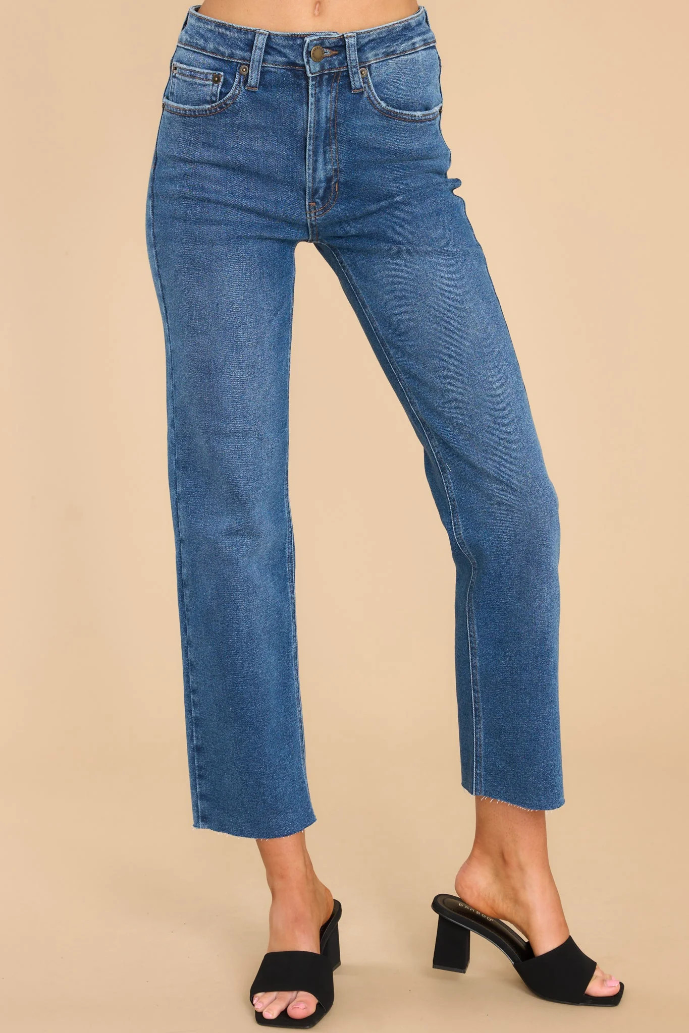 Simply The Vibe Dark Wash Jeans | Red Dress 