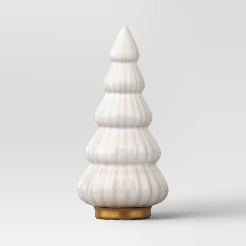 Christmas Medium Scalloped Decorative Ceramic Tree White - Threshold™ | Target
