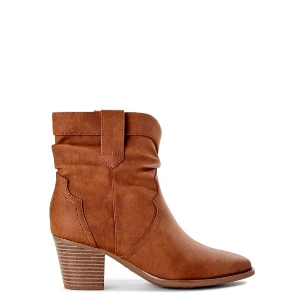 Time and Tru Women's Western Slouch Boots | Walmart (US)