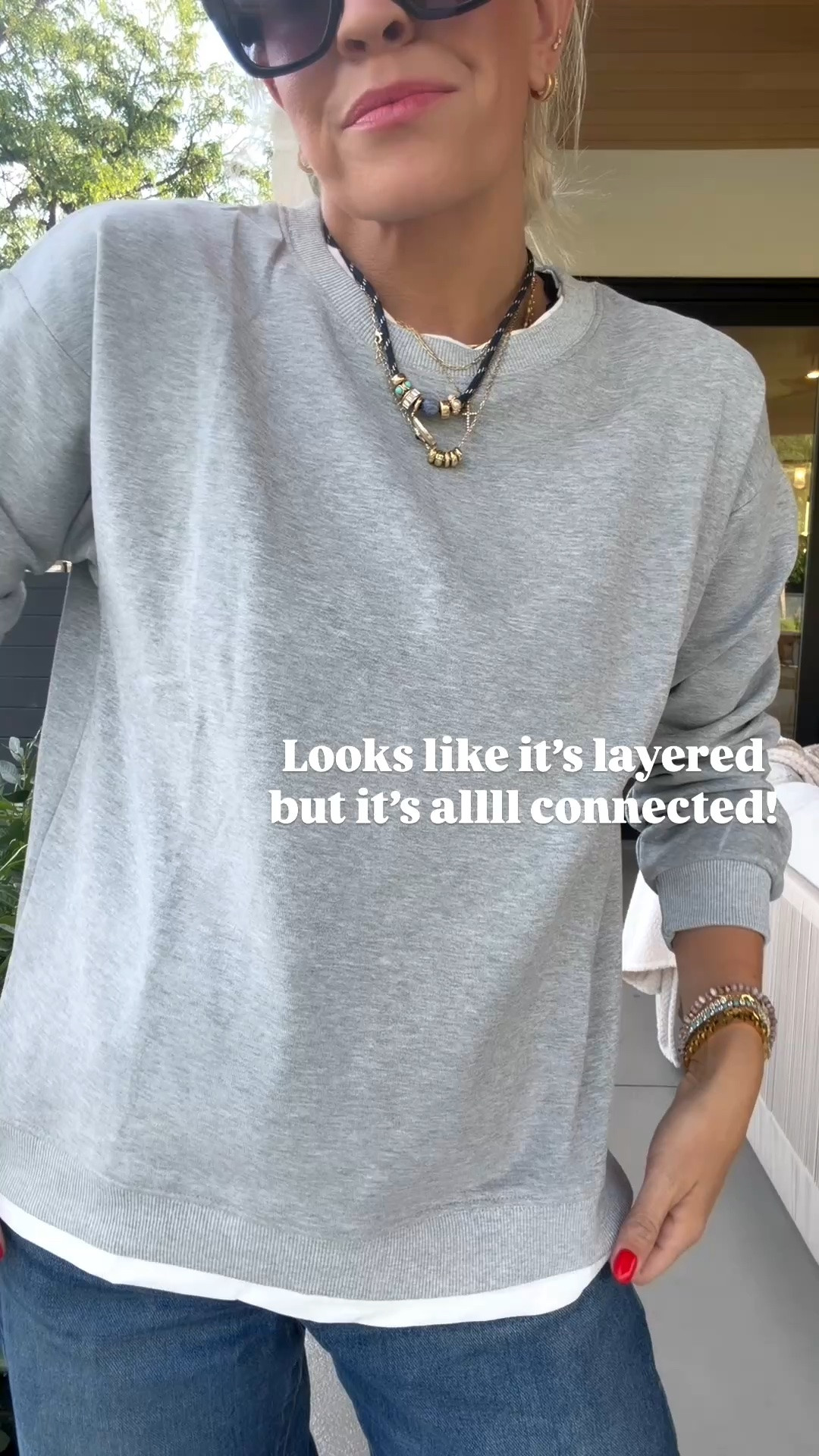 Looks layered but it’s all one piece!