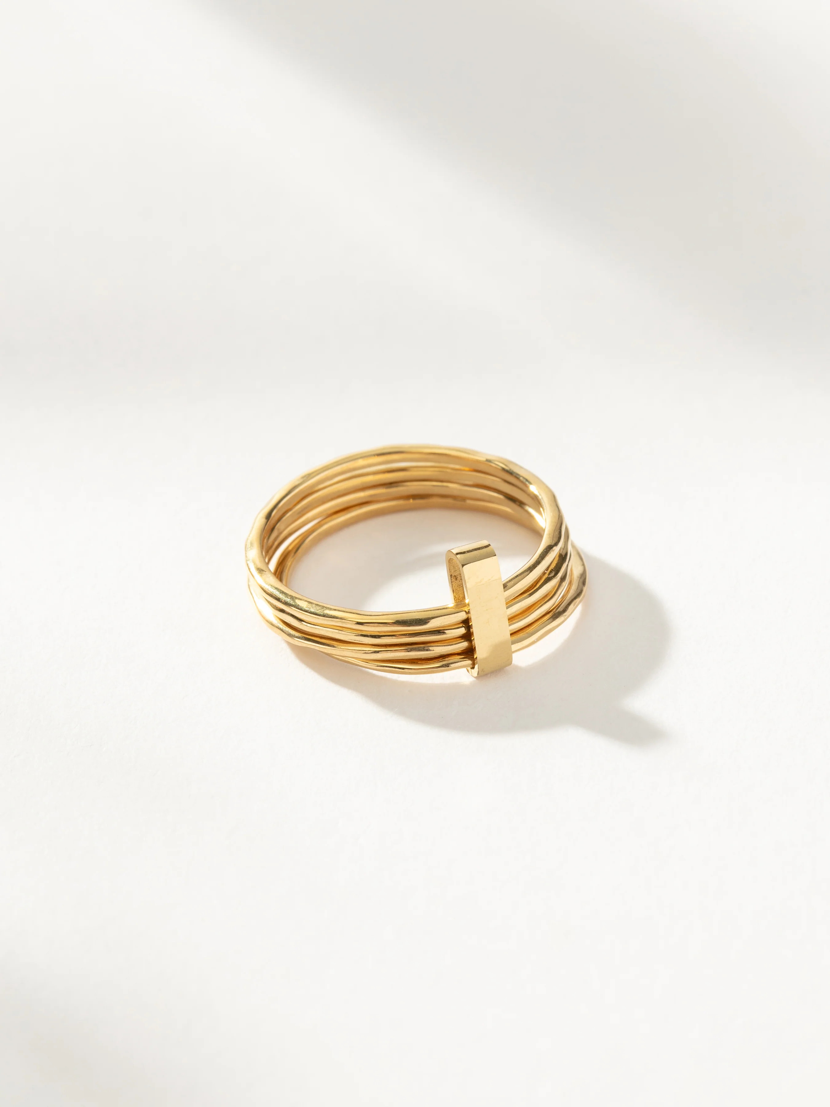 Silver + Gold Bar None Layered Ring | Uncommon James | Uncommon James