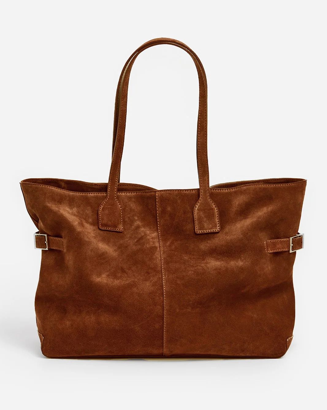 Lesley Tote Bag Suede Bourbon | Flattered