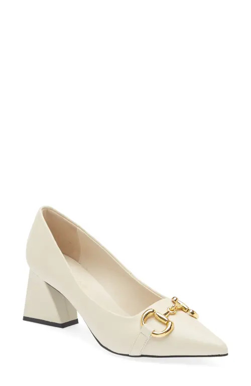 Jeffrey Campbell Happy Hour Pointed Toe Pump in Ivory Gold at Nordstrom, Size 9 | Nordstrom