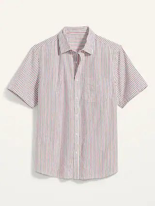 Everyday Built-In Flex Matching Stripe Short-Sleeve Shirt  for Men | Old Navy (US)
