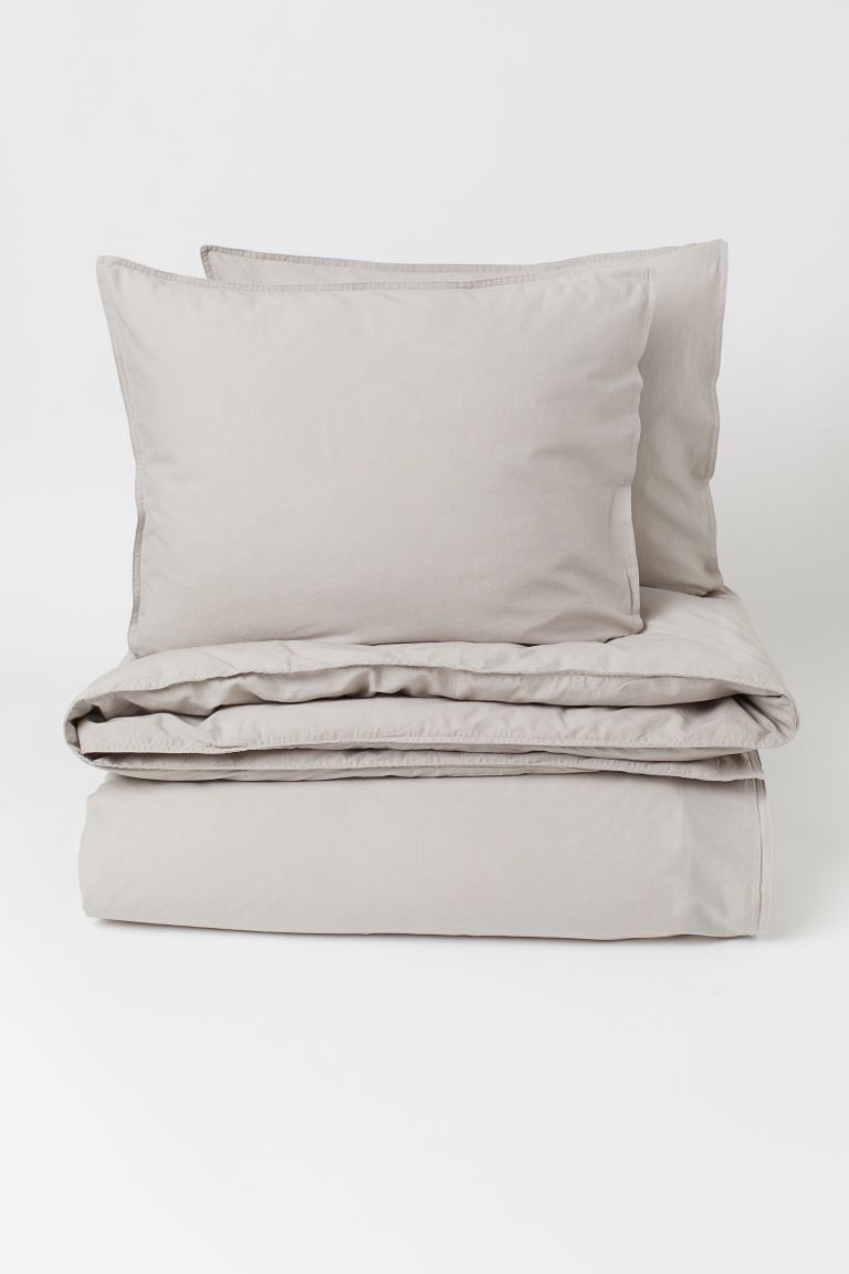 Washed Cotton Duvet Cover Set | H&M (US + CA)
