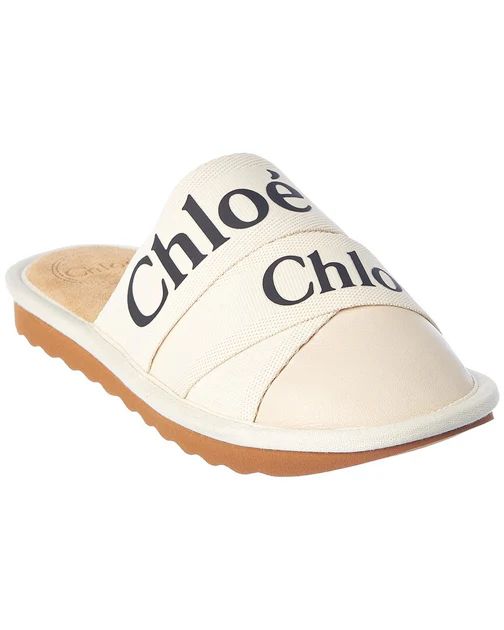 Chloe Woody Canvas & Leather Slipper | Shop Premium Outlets