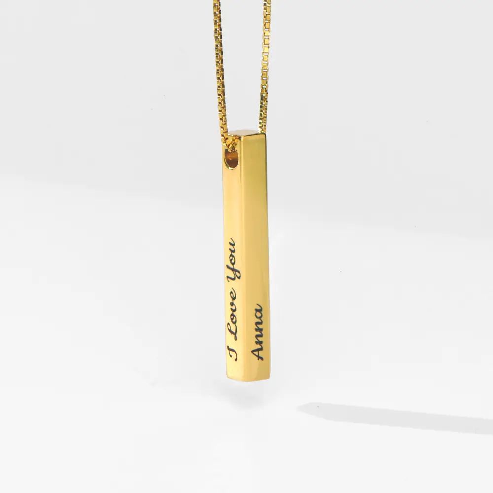 Pillar Bar Necklace - 18k Gold Vermeil | Oak & Luna (US)