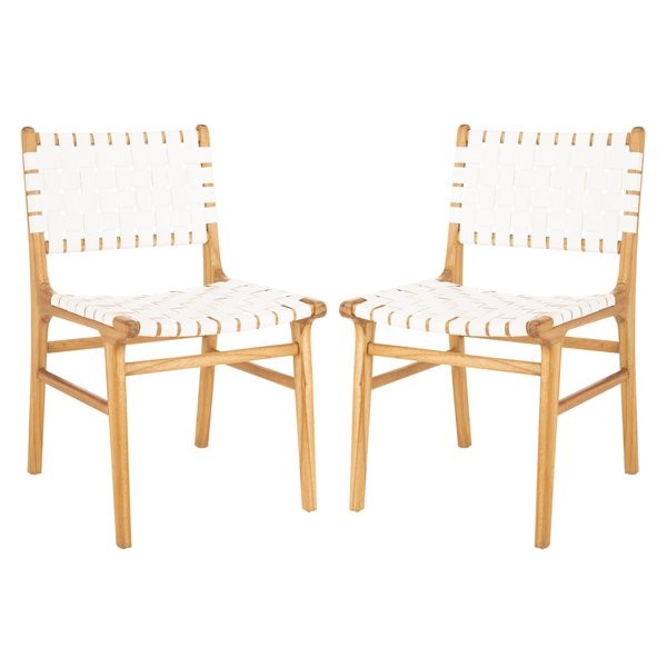 Greta Woven Leather Upholstered Dining Chair | Wayfair North America