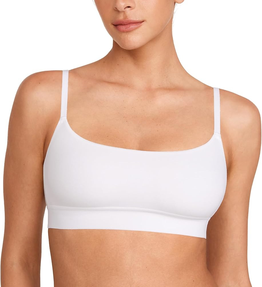 INLYRIC Women's Cotton Bralette - Wireless Unlined Sleep Comfortable Seamless Cami Bra | Amazon (US)