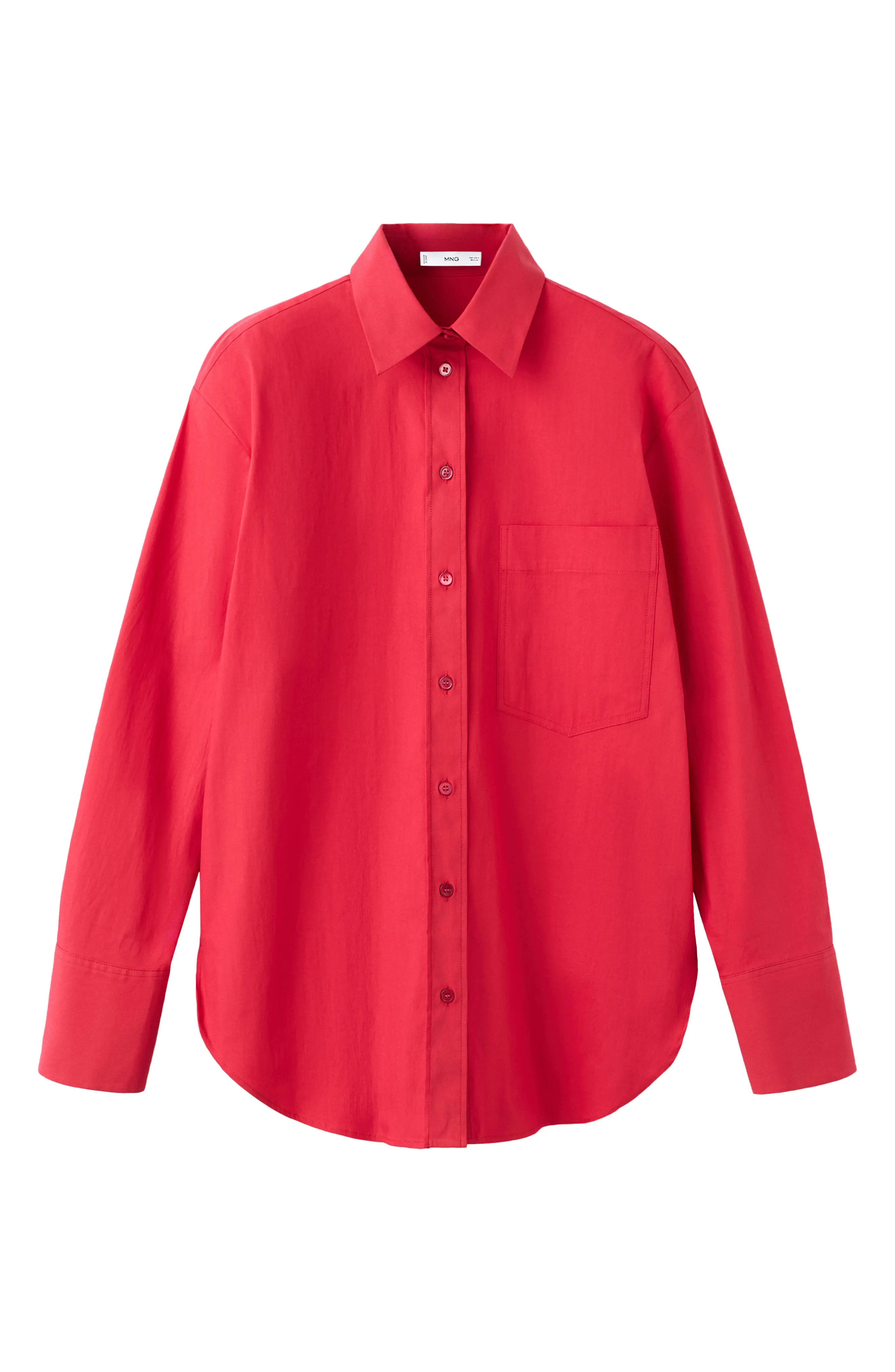 MANGO Starring Hailey Bieber Juanes Button-Up Shirt (Women) | Nordstrom | Nordstrom