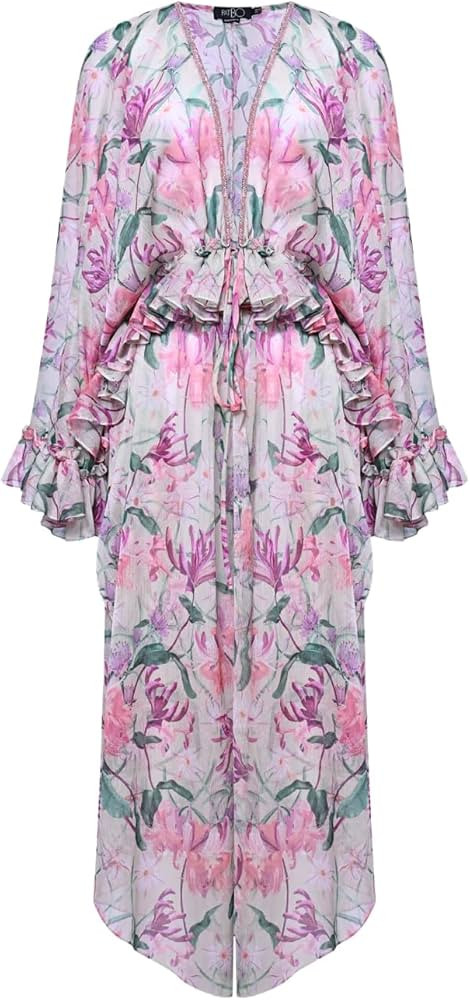 Amazon.com: PATBO, Honey Flower Long Robe, M, Green : Amazon Luxury | Amazon (US)