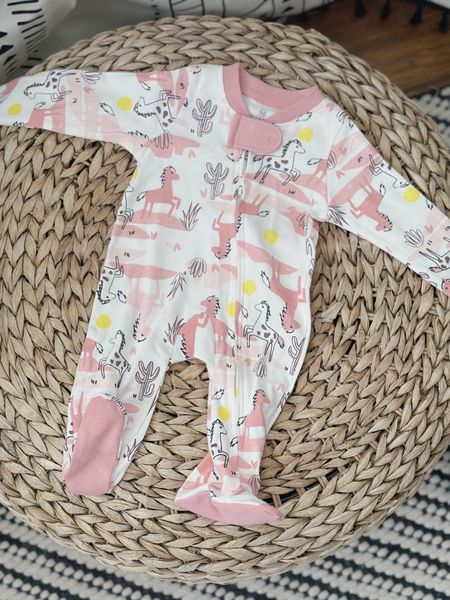 Pink and ponies for baby girl. She’s going to look adorable in these pajamas. 

#LTKkids #LTKbaby