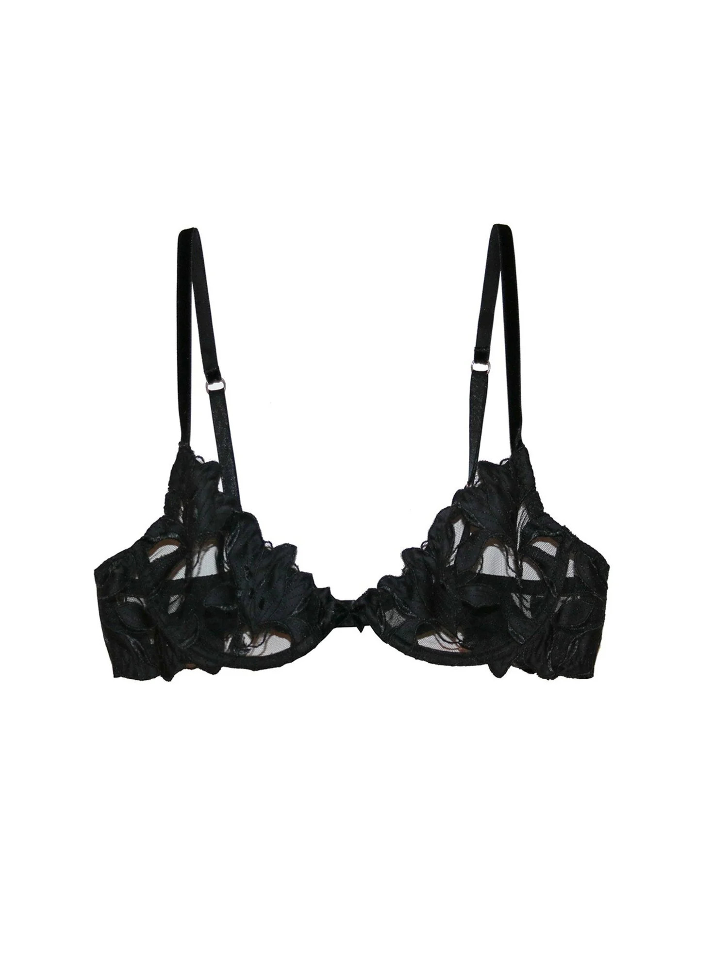 Lily Embroidery Plunge Demi Bra | Fleur du Mal | Fleur du Mal