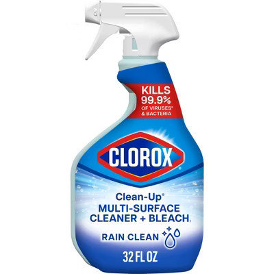 Clorox Clean-Up All Purpose Multi-Surface Cleaner with Bleach Spray Bottle - Rain Clean - 32 fl oz: Phosphorus-Free, Multi-Surface | Target