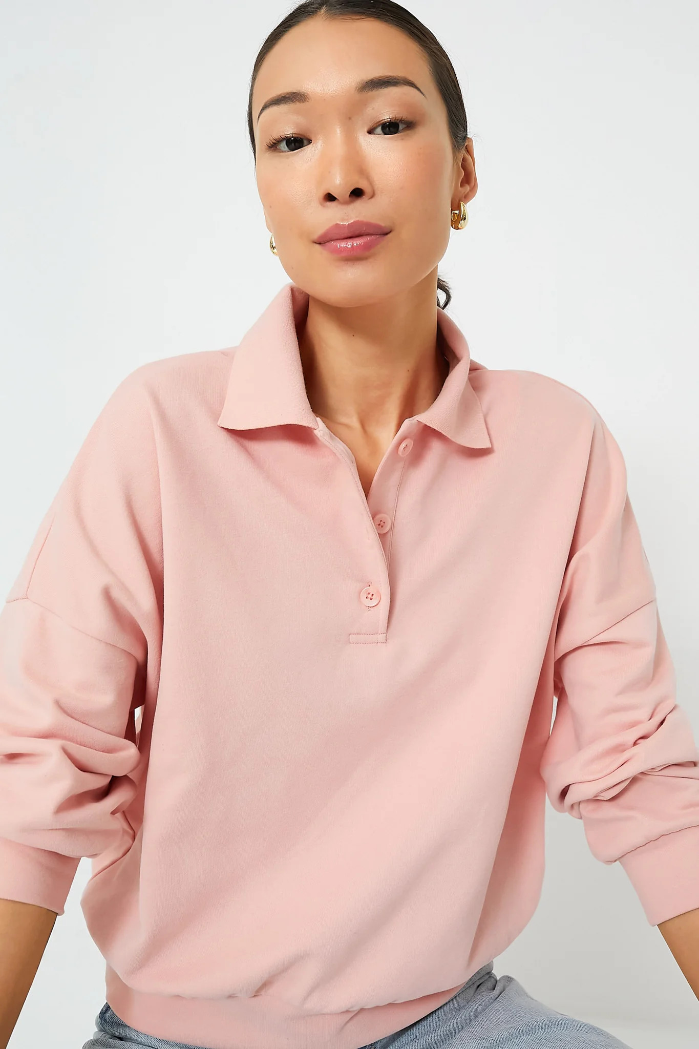 Mauve Bode Polo Sweatshirt | Tuckernuck (US)