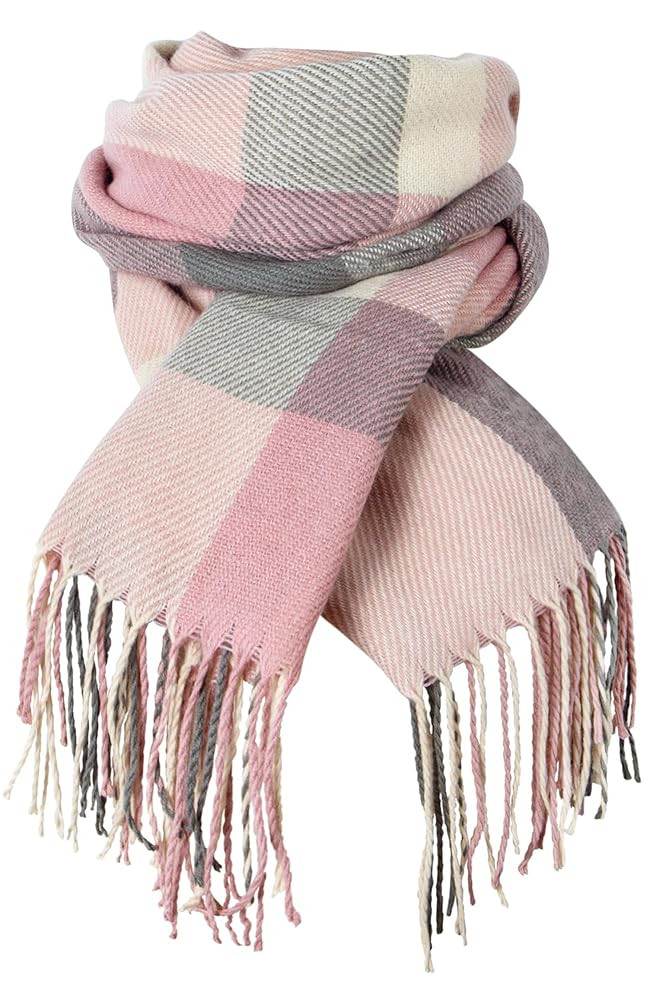 Loritta Womens Scarf Fashion Long Plaid Shawls Wraps Big Grid Winter Warm Lattice Large Scarves G... | Amazon (US)